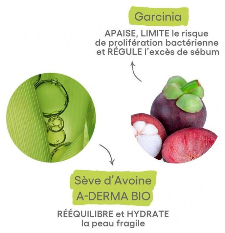 A-Derma Phys-AC جل رغوي منقٍ للبشرة المعرضة لحب الشباب 400ml