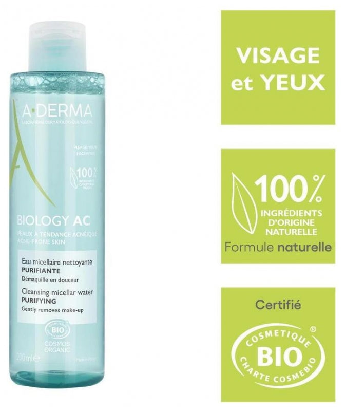 A-Derma Biology AC Purifying Micellar Water Bio 200ml (6.76fl oz)