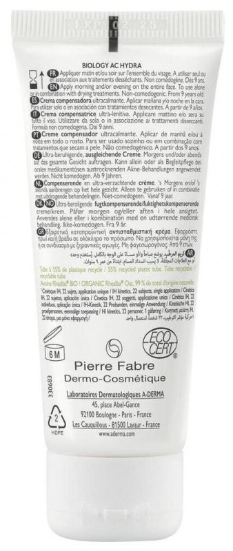 A-Derma Phys-AC Hydra Compensating Cream 40ml (1.35fl oz)