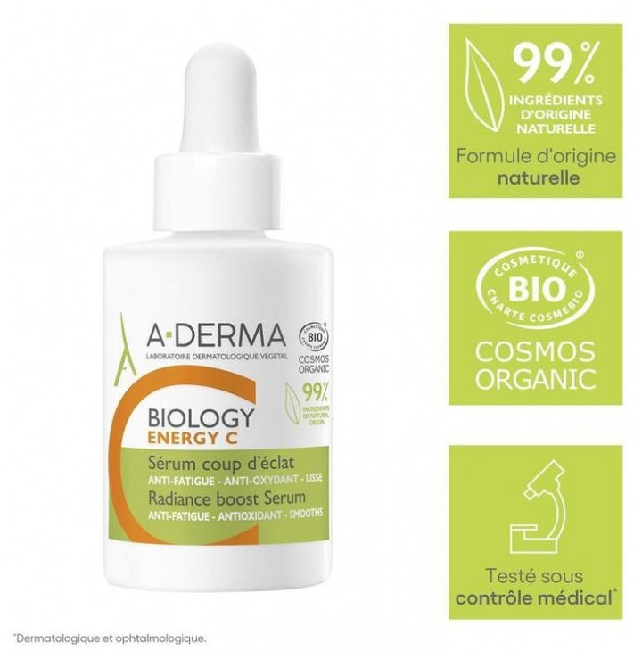 A-Derma Biology Energy C Radiance Boost Sérum Vit C+ 30ml (1.01floz)