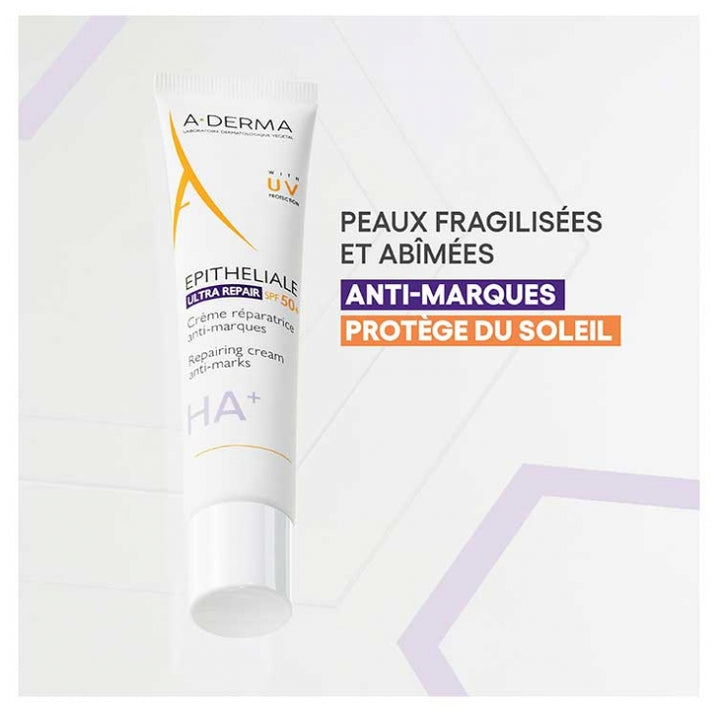 A-Derma Epitheliale AH Ultra Creme Reparador Protetor SPF50+ 100ml