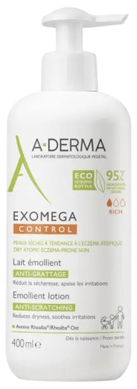 A-Derma Exomega Control Emollient Lotion for Dry Skin Prone to Atopy