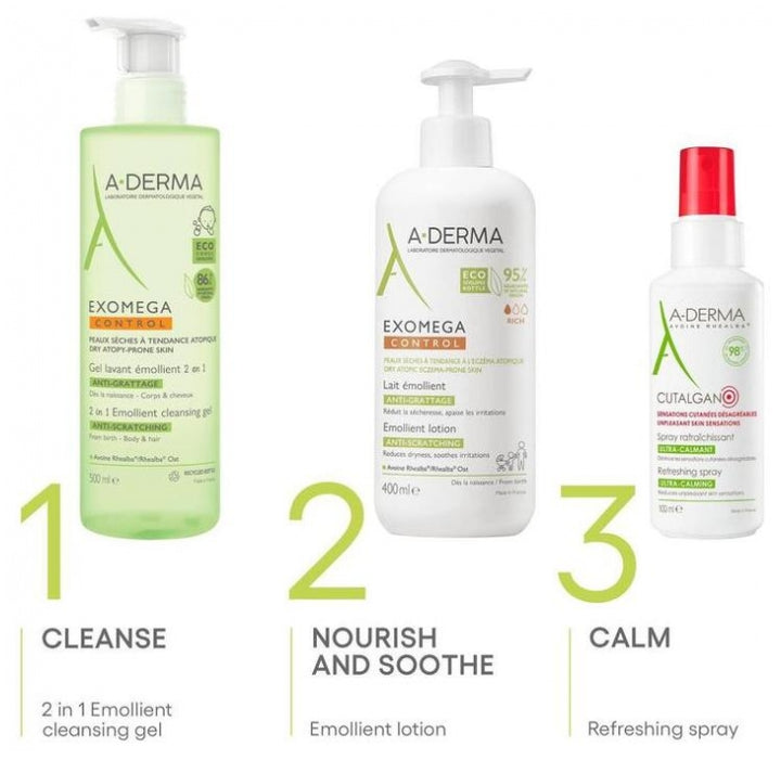 A-Derma Exomega Control Emollient Lotion for Dry Skin Prone to Atopy