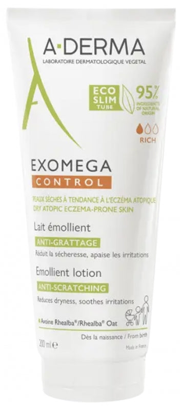 A-Derma Exomega Control Emollient Lotion for Dry Skin Prone to Atopy