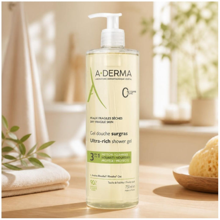 A-Derma Rhealba oats Gel douche ultra-riche pour peaux sèches 750ml