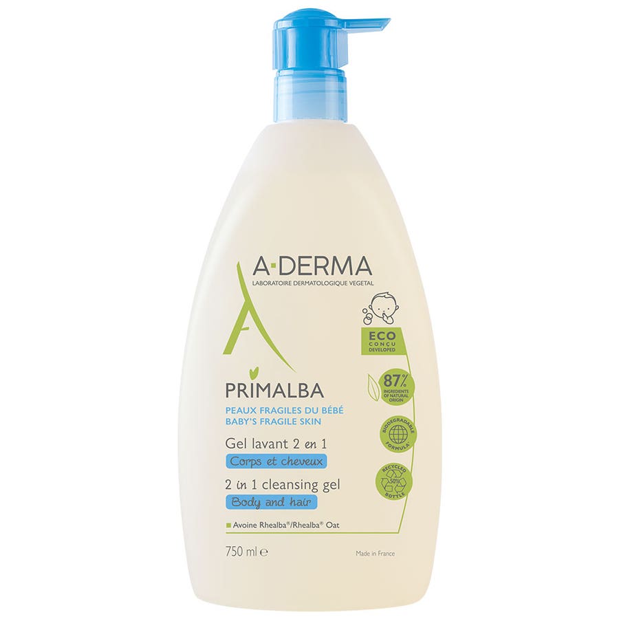 A - Derma Primalba 2 - in - 1 Washing Gel Pump Eco Pack 750ml (25.36fl oz) - FrenchBeautyHub