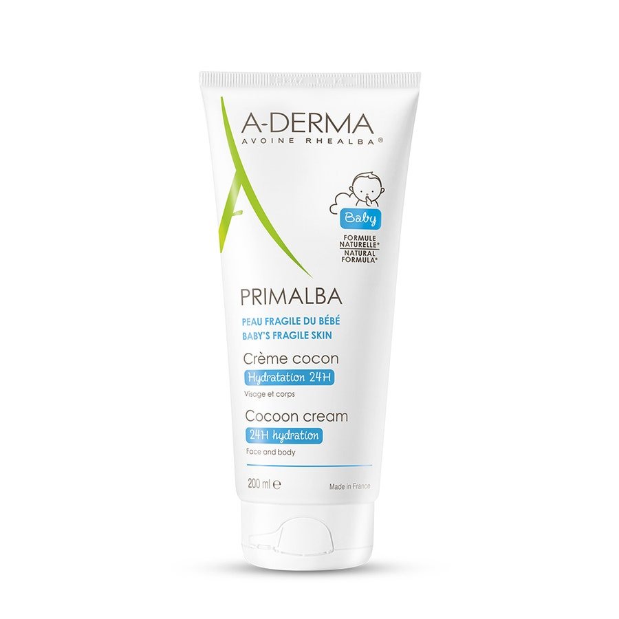 A - Derma Primalba Cocoon Hydrating Cream 24hr Sensitive Skins PEAUX FRAGILES DU BEBE 200ml (6.76fl oz) - FrenchBeautyHub