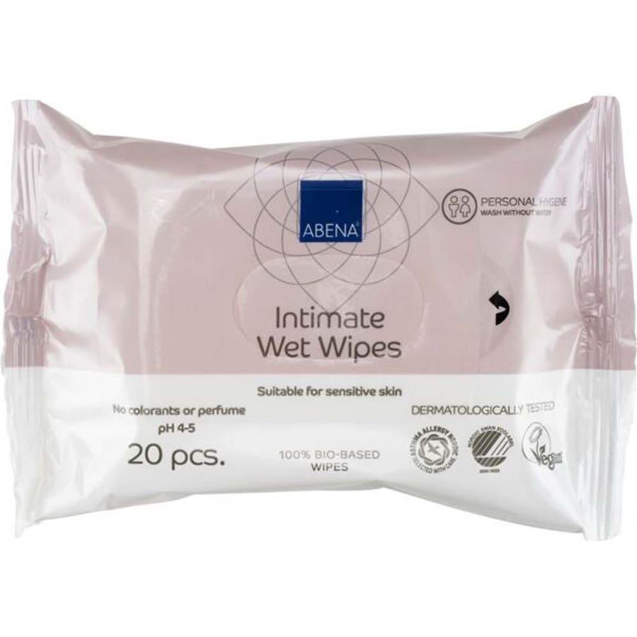 Abena Impregnated Intimate Wipes 16x20cm x20 - FrenchBeautyHub