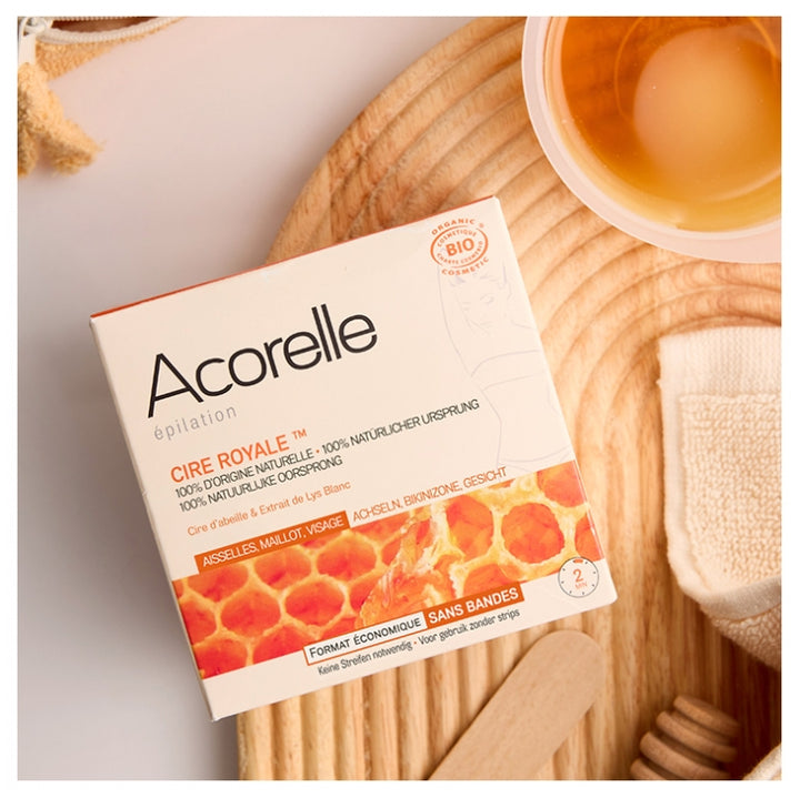 Acorelle Organic Certified Royal Wax Strip Free Underarms Bikini Face 100g (3.53oz)