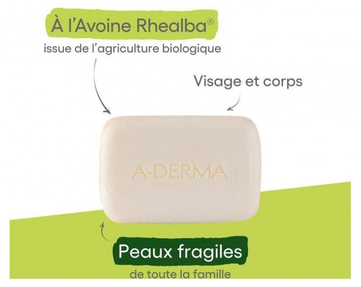 A-Derma Rhealba oats Rhealba Superfatted Soap Bar With Oat Milk100g (3.53oz) 100g (3.53oz)