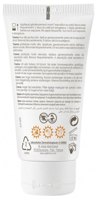 A-Derma Protect Crème Très Haute Protection SPF50+ 40ml