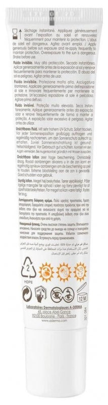 A-Derma Protect سائل واقٍ غير مرئي SPF50+ للبشرة الحساسة المختلطة والدهنية 40ml