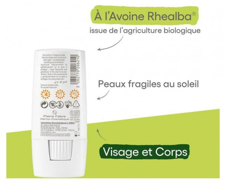 A-Derma Protect X-Trem Invisible Stick SPF50+ 8g (0.28oz)