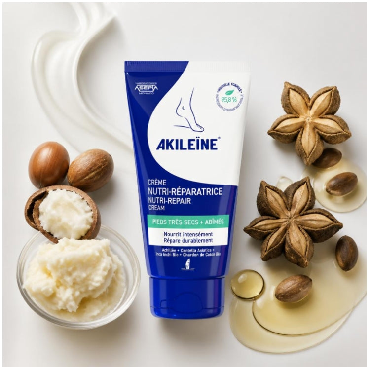 Asepta Akileine Nutri-repair foot cream 75ml (2.54fl oz)