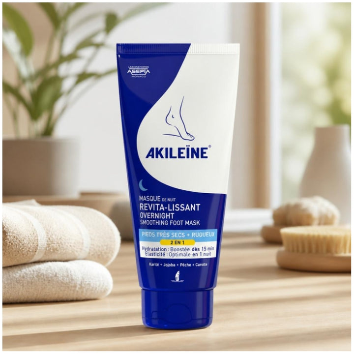 Asepta Akileine Revitalising Night Mask Very Dry + Rough Feet 100ml (3.38fl oz)