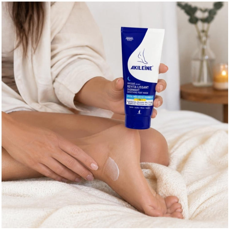 Asepta Akileine Revitalising Night Mask Very Dry + Rough Feet 100ml (3.38fl oz)
