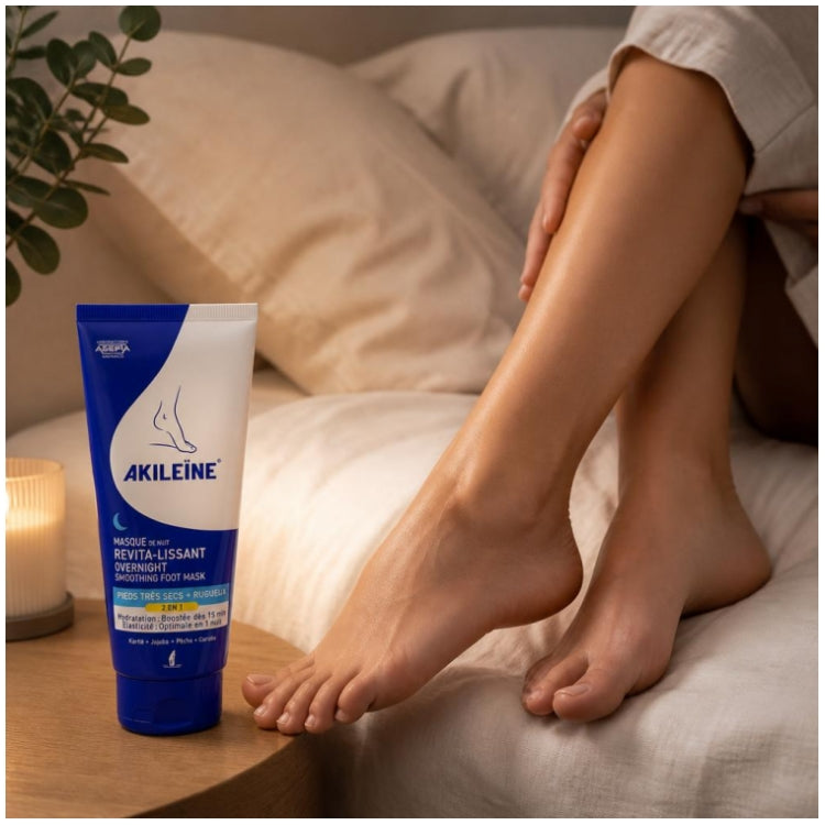 Asepta Akileine Revitalising Night Mask Very Dry + Rough Feet 100ml (3.38fl oz)