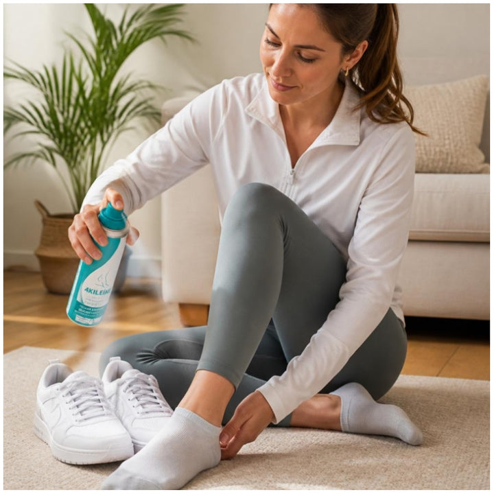 Asepta Akileine Spray Aseptisant Deo Chaussures Tres Forte Transpiration 150ml (5.07fl oz)