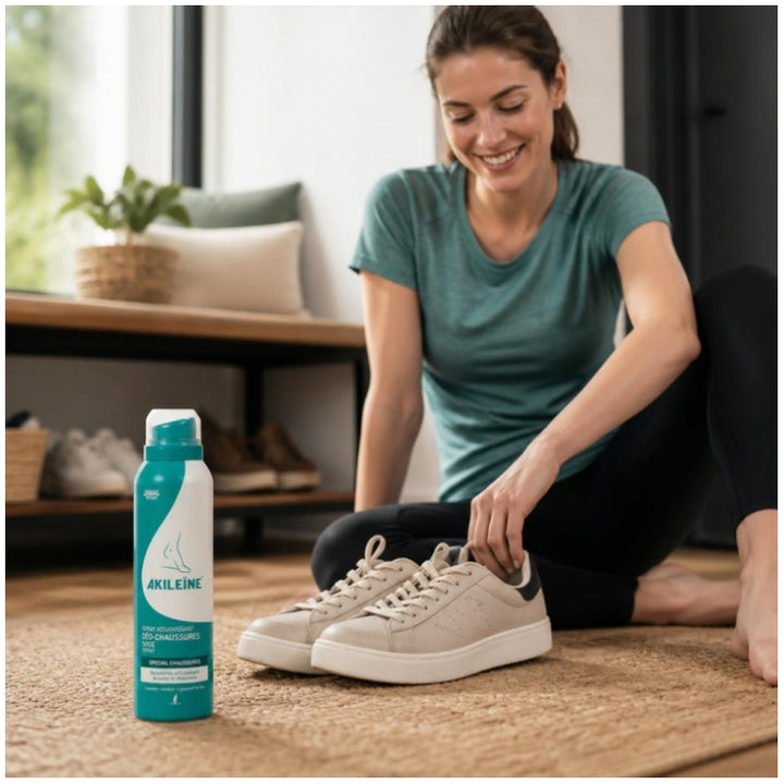 Asepta Akileine Spray Aseptisant Deo Chaussures Tres Forte Transpiration 150ml (5.07fl oz)