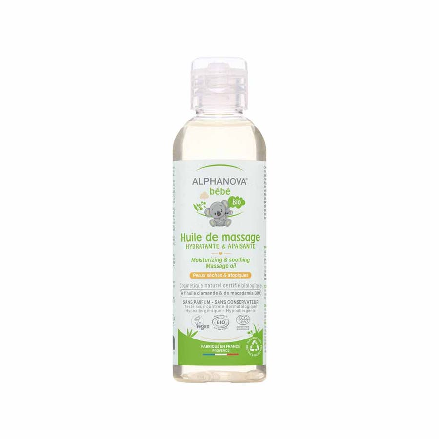 Alphanova Bébé Baby 100% Natural Massage Oil 100ml (3.38fl oz) - FrenchBeautyHub