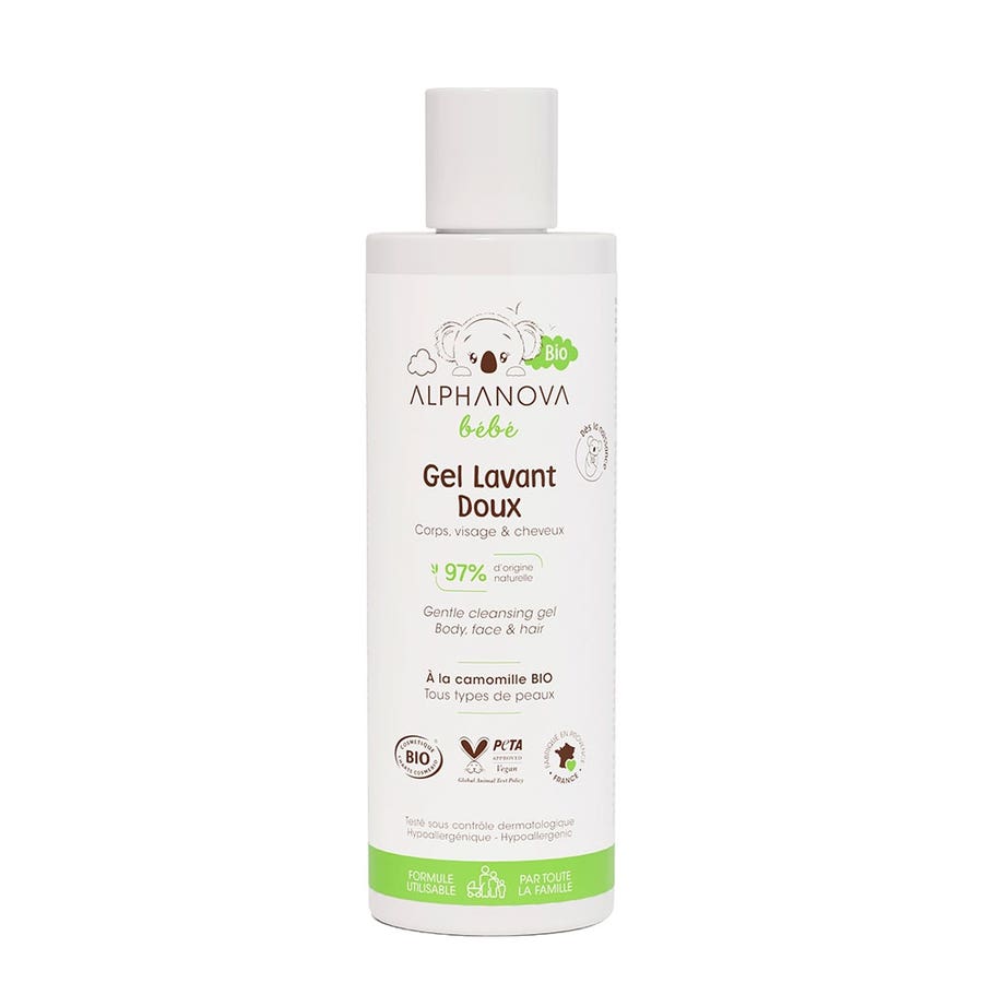 Alphanova Bébé Bebe Dermo - cleansing Organic Hair And Body Wash Corps, Visage & Cheveux 200ml (6.76fl oz) - FrenchBeautyHub