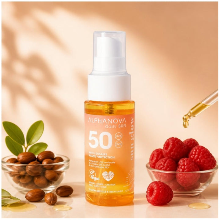 Alphanova Daily Sun Óleo de proteção solar SPF50 tamanho para viagem 50 ml