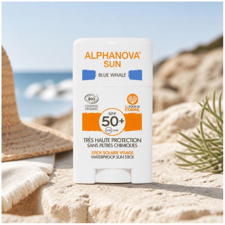 Alphanova Organic SPF50+ Blue Whale Protector solar facial 12g