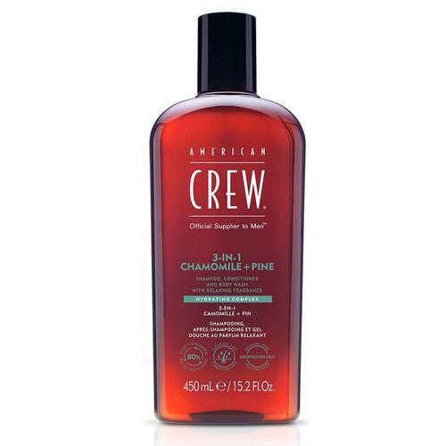 American Crew 3 - in - 1 Shampoo with Chamomile and Pine, 450ml - FrenchBeautyHub