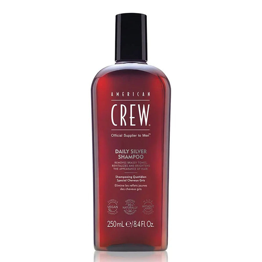 American Crew Daily Silver Shampoo Daily use Grey Hair 250ml (8.45fl oz) - FrenchBeautyHub