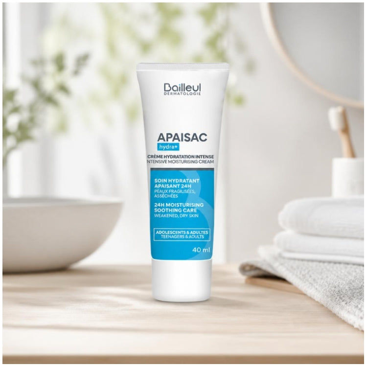 Biorga Apaisac Intensive Hydration Cream for Sensitive, Dry, and Fragile Skin 40ml (1.35fl oz)