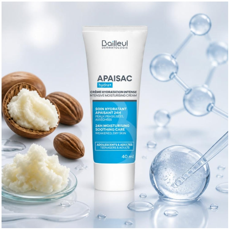 Biorga Apaisac Intensive Hydration Cream for Sensitive, Dry, and Fragile Skin 40ml (1.35fl oz)