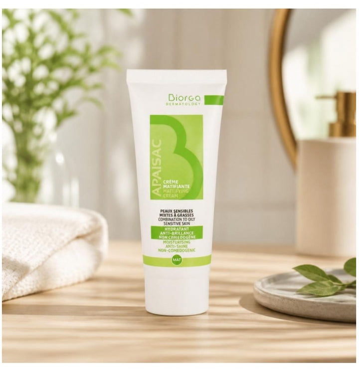 Biorga Apaisac مستحلب مطفئ للمعان ومرطب 40ml