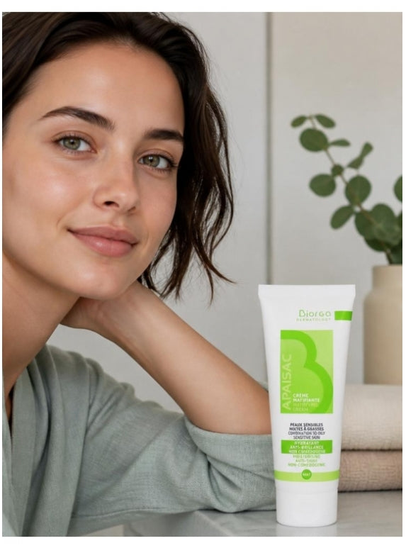 Biorga Apaisac مستحلب مطفئ للمعان ومرطب 40ml
