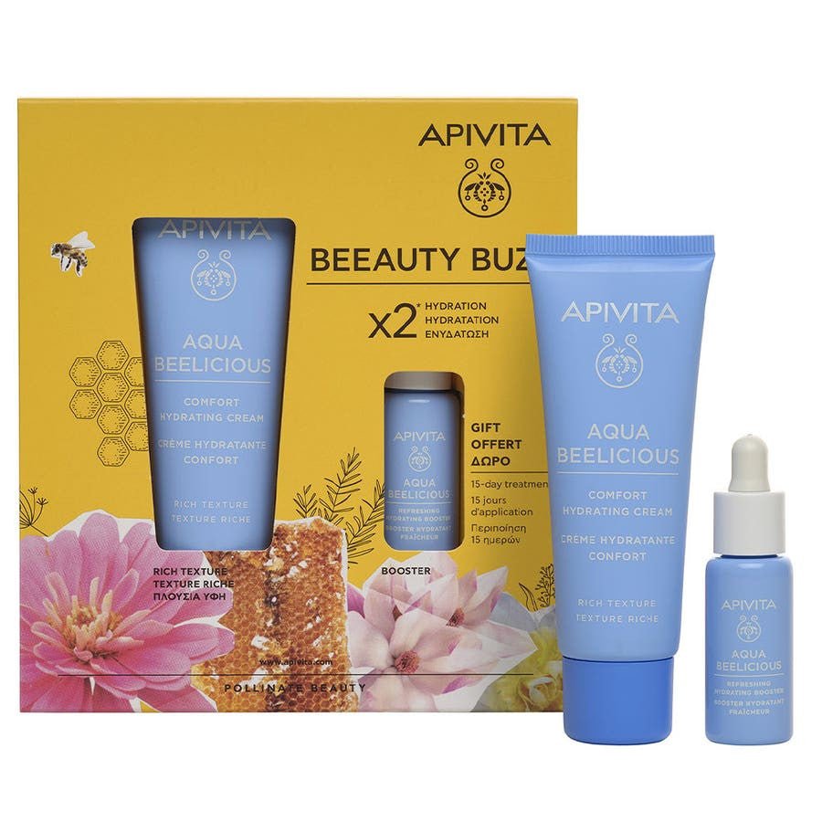 Apivita Aqua Beelicious Giftboxes Beeauty Buzz Texture Riche - FrenchBeautyHub