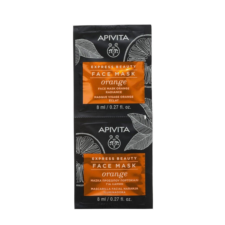 Apivita Express Beauty Orange Radiance Face Masks 8ml x2 (0.27fl oz x2) - FrenchBeautyHub