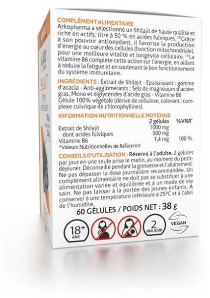 Arkopharma Arkocapsules Shilajit cellular energy and vitality
