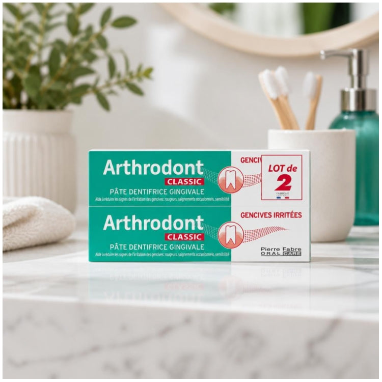 Arthrodont Dentifrice apaisant pour gencives irritées 75ml x2