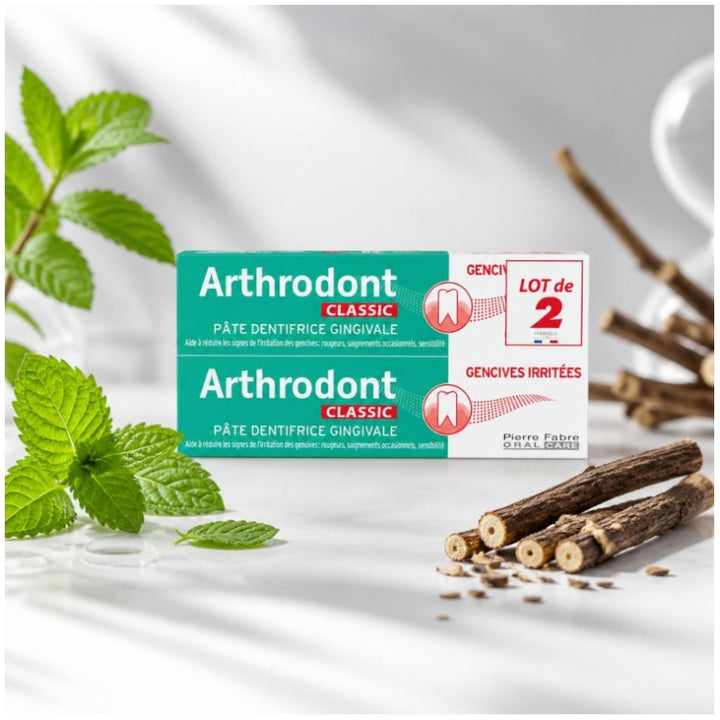 Arthrodont Dentifrice apaisant pour gencives irritées 75ml x2