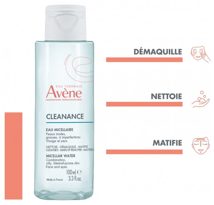 Avène Cleanance ماء ميسيلار للبشرة المعرضة للشوائب 100ml