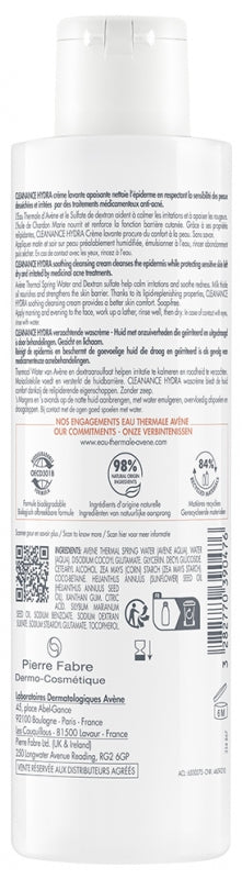 Avène Cleanance Hydra Crème Lavante Apaisante 200ml (6.76fl oz)