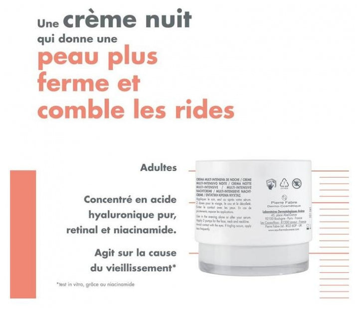 Avène Hyaluron Activ B3 Multi-intensive night cream 40ml (1.35fl oz)