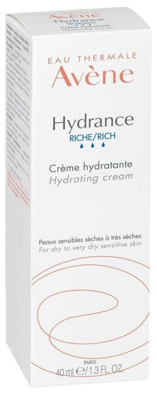 Avène Hydrance Rich Moisturizer 40ml (1.35fl oz) for Sensitive Dry to Very Dry Skin