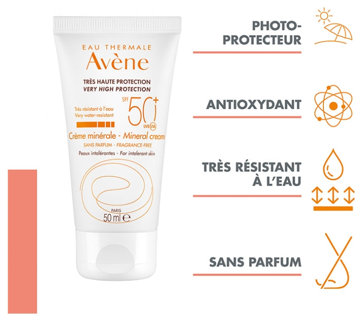 Avène Sun Very High Protection Mineral Cream SPF50+ 50ml (1.69fl oz)