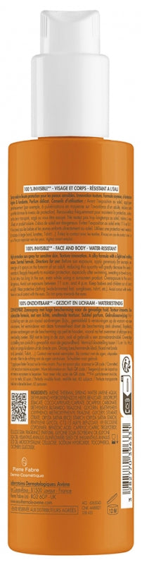 Avène Sun بخاخ واقٍ من الشمس عالي الحماية SPF50+ 200ml