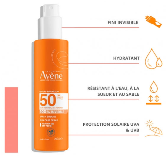 Avène Sun بخاخ واقٍ من الشمس عالي الحماية SPF50+ 200ml