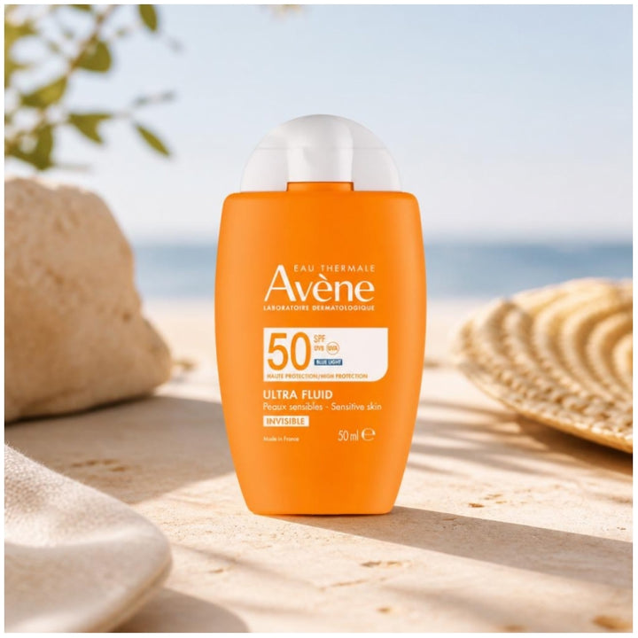 Avène Ultra-Fluid واقٍ شمسي SPF50 ضد UVA/UVB والضوء الأزرق 50ml