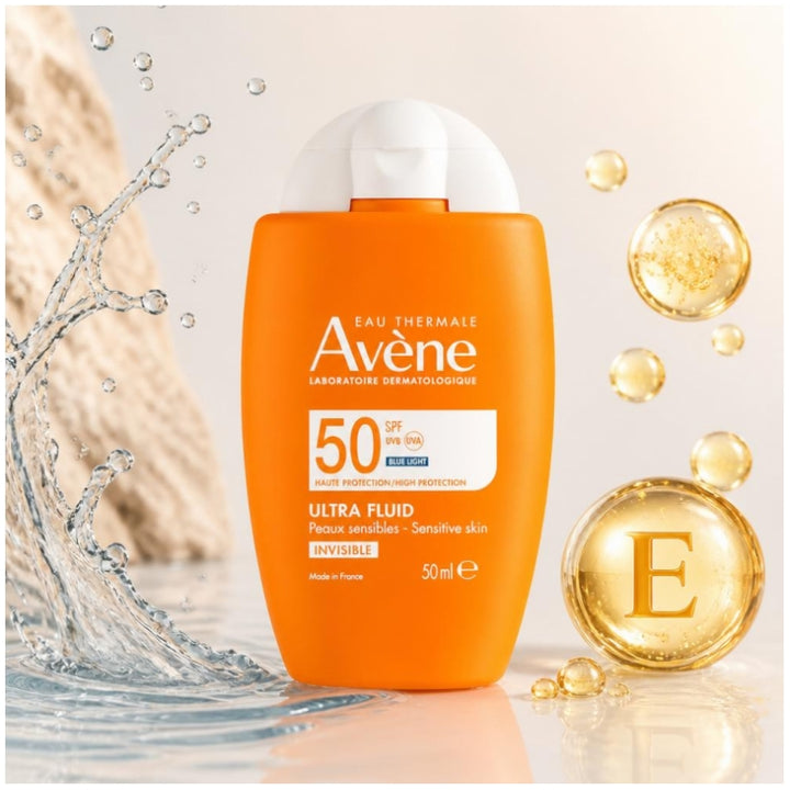 Avène Ultra-Fluid واقٍ شمسي SPF50 ضد UVA/UVB والضوء الأزرق 50ml