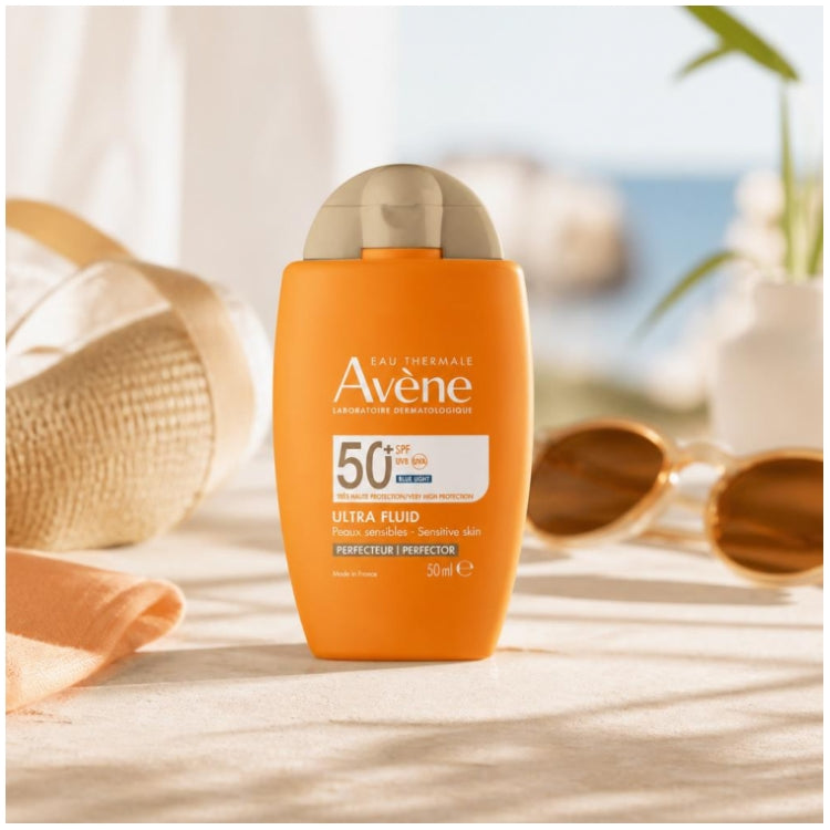 Avène Ultra-Fluid Perfector SPF50+ UVB UVA Blue Light Sunscreen for Sensitive Skin 50ml (1.69fl oz)