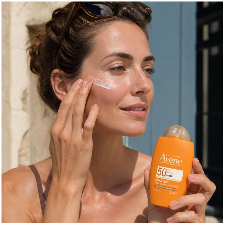 Avène Ultra-Fluid Perfector SPF50+ UVB UVA Blue Light Sunscreen for Sensitive Skin 50ml (1.69fl oz)