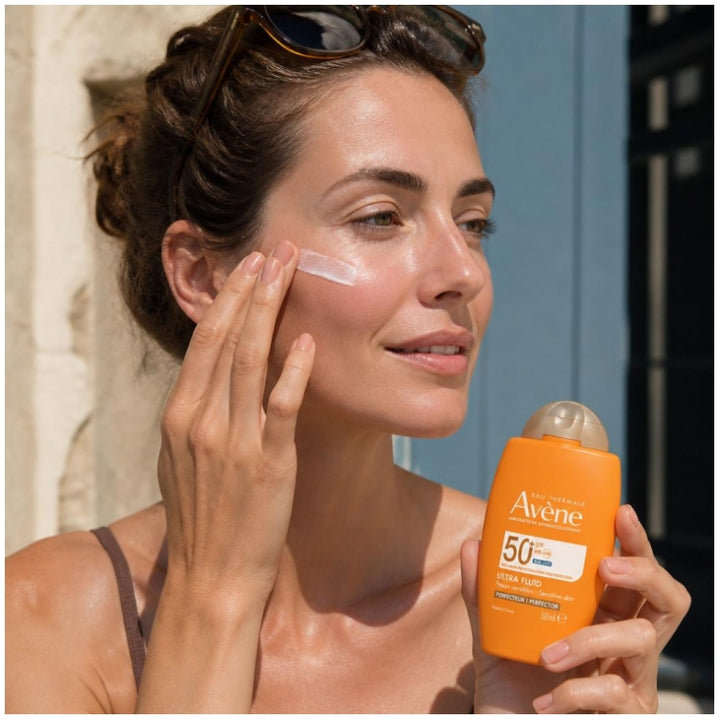 Avène Ultra-Fluid Perfector SPF50+ UVB UVA Blue Light Sunscreen for Sensitive Skin 50ml (1.69fl oz)
